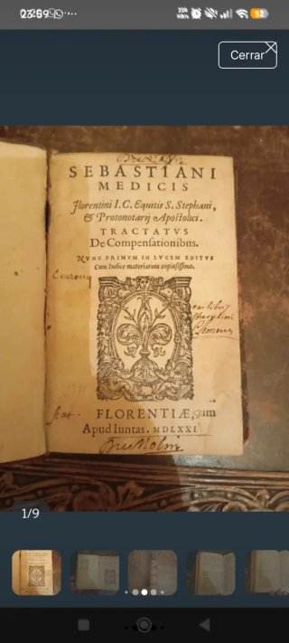 Libro florentino antiguo SXVI primera edición