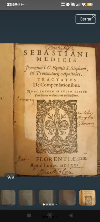 Libro florentino antiguo SXVI primera edición