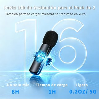 SIN ABRIR Micrófono Inalámbrico iPhone y Android