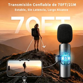 SIN ABRIR Micrófono Inalámbrico iPhone y Android