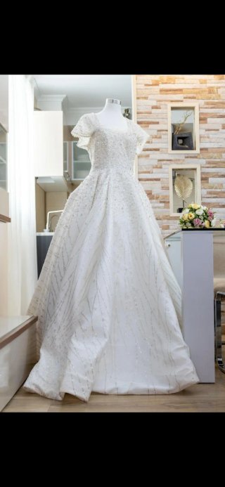 Vestido de Novia Blanco con Pedrería