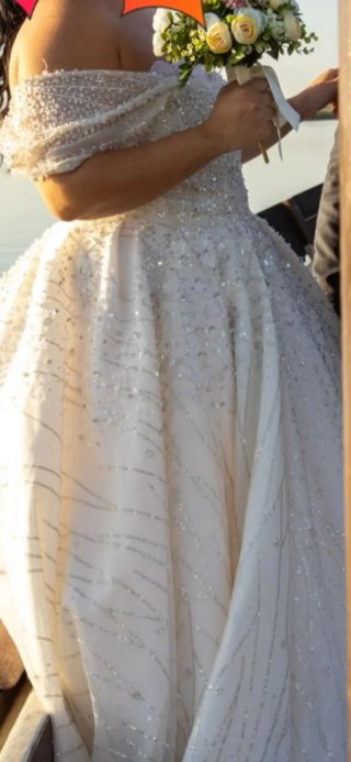 Vestido de Novia Blanco con Pedrería