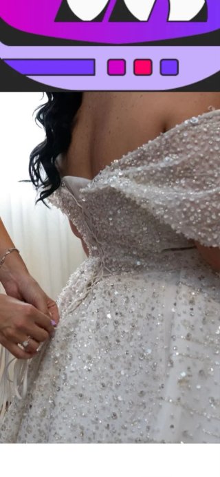 Vestido de Novia Blanco con Pedrería
