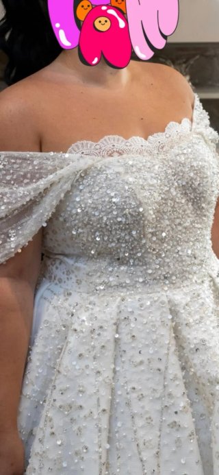 Vestido de Novia Blanco con Pedrería