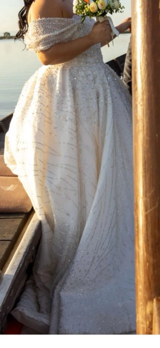 Vestido de Novia Blanco con Pedrería