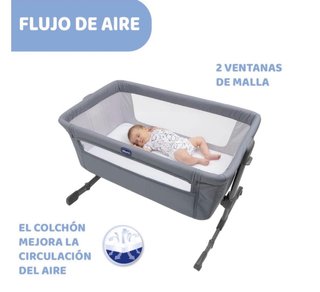 Cuna colecho Chicco Next2me gris