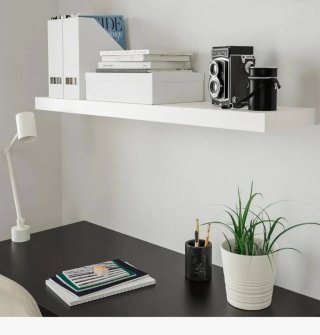 4 estantes pared blanco LACK Ikea 110cm