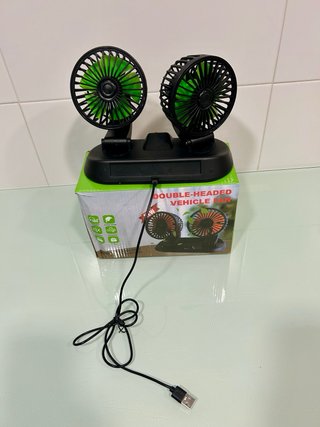 Ventilador Doble Negro y Verde
