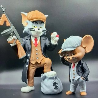 Figuras Tom y Jerry estilo gánster