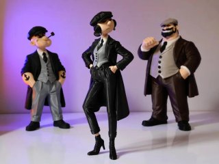 Figuras Popeye y Olivia estilo Peaky Blinders