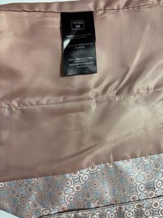 Chaleco y corbata hombre rosa y plata