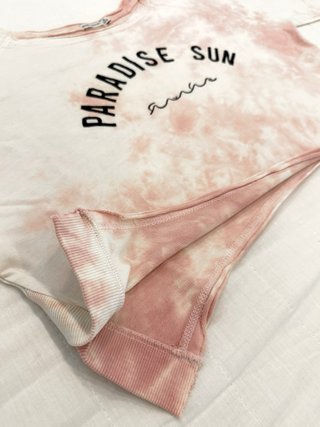 Felpa Corta Tie Dye Bershka Rosa M