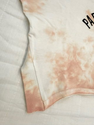 Felpa Corta Tie Dye Bershka Rosa M