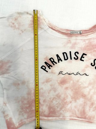 Felpa Corta Tie Dye Bershka Rosa M