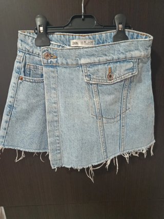 Falda pantalón vaquera Zara niña Talla 10
