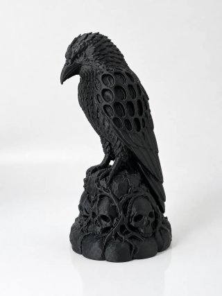 Corvo Negro Esculpido