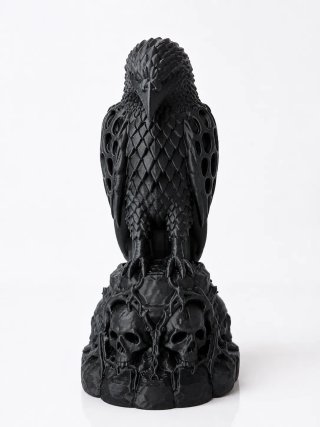 Corvo Negro Esculpido