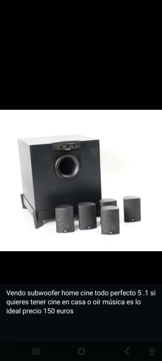 Home Cinema JBL 5.1 Subwoofer