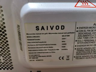 Microondas Saivod 20L Blanco