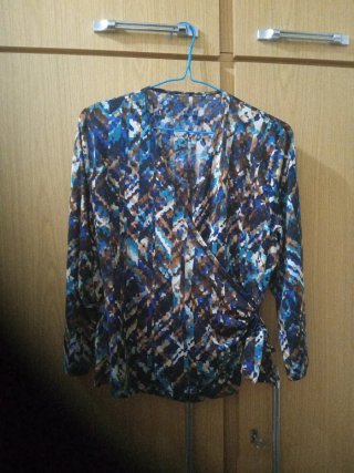 Camiseta manga larga estampada Talla L