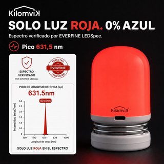 Lámpara luz roja melatonina 620nm