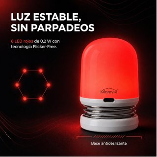 Lámpara luz roja melatonina 620nm