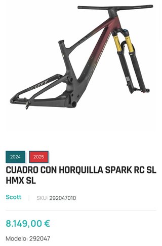Cuadro Scott Spark RC SL HMX SL