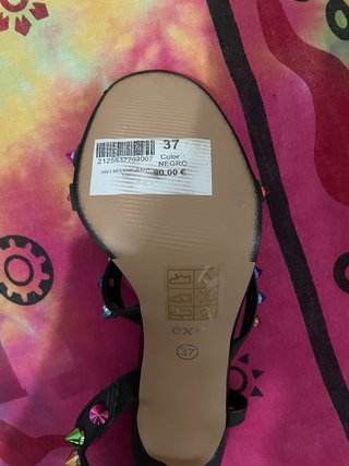 Tacón Aguja Negro Talla 37