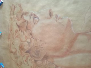 Dibujo a sanguina David de Miguel Ángel 2006