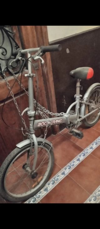 Bicicleta Plegable Boomerang Plata