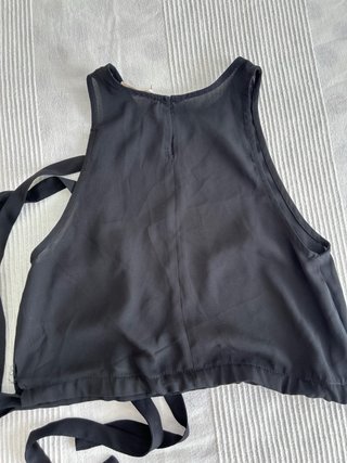 Top negro tiras Nicoli