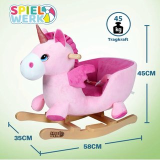 Elegante Mecedora infantil unicornio madera