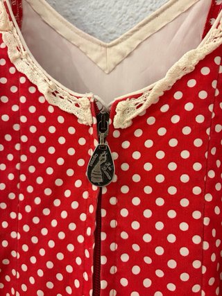 Traje Flamenca Niña Rojo Lunares