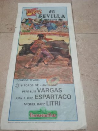 Cartel Toros Sevilla 1988
