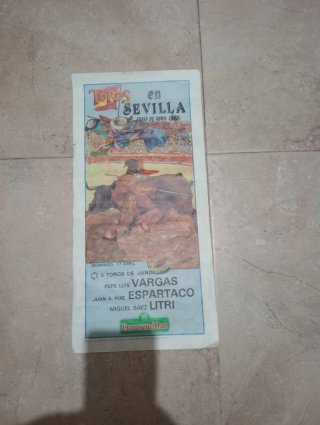 Cartel Toros Sevilla 1988