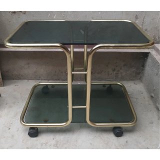 Mueble TV camarera dorada 70s