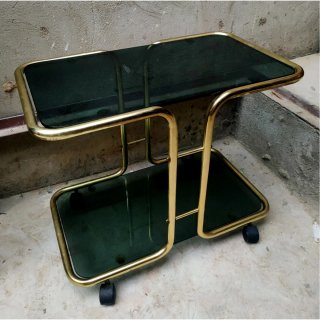 Mueble TV camarera dorada 70s