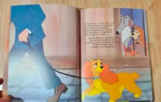 Clásico cuento Disney. "La dama y el vagabundo".