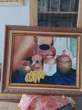 Cuadro al óleo con marco