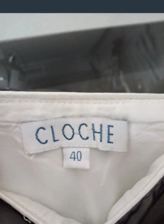 Vestido de fiesta lunares blanco y negro