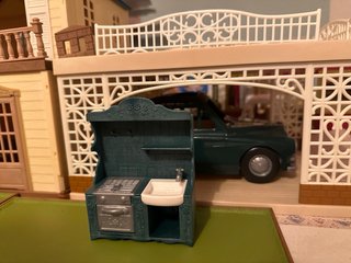 Casa Sylvanian Families tejado azul