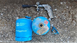 Soplete de gas con bombona