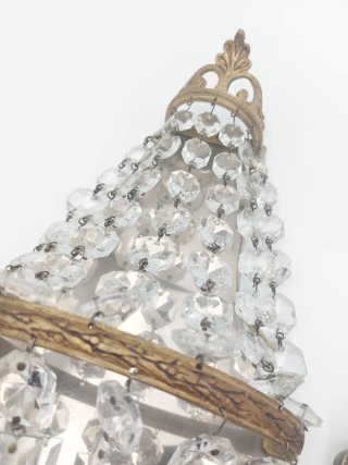 Coppia di applique vintage stile Impero a gocce