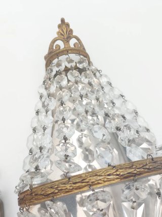 Coppia di applique vintage stile Impero a gocce