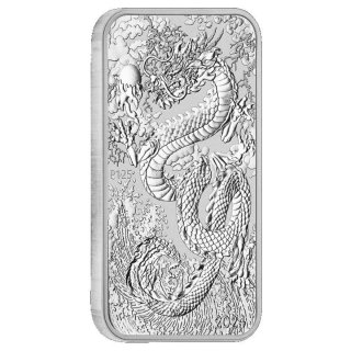 Plata 999 Oz Perth Mint Dragón 2024 125aniversario