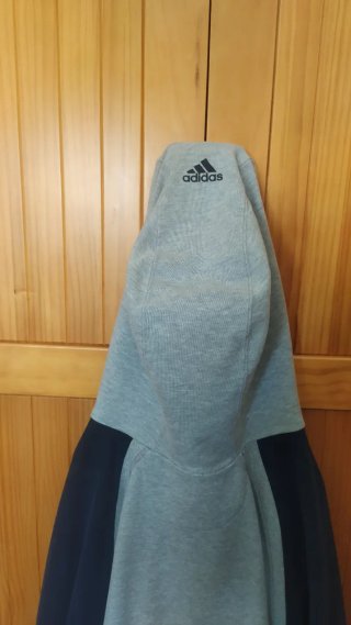 Sudadera Adidas vintage Gris y Azul Talla XL