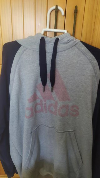 Sudadera Adidas vintage Gris y Azul Talla XL