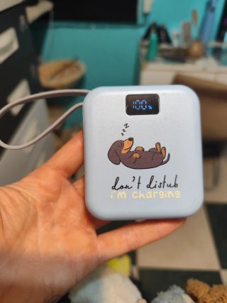 Batería externa con diseño de perro