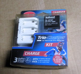 Trio-Charger For Hero 4 & 3/3+ batteries (Battery