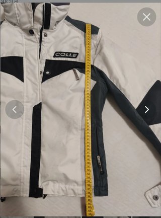 Giacca da sci donna. Bianco nero grigio. Colle.